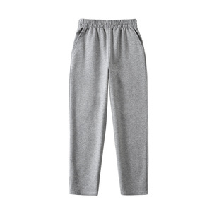 Children's Gray Sports Pants Straight Girls' Boys' Black dark blue navy blue Summer Thin Pants for Primary School Pupils