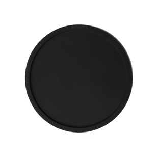 Factory in stock printed LOGO 9cm round silicone coaster non-slip insulation Cup pad with anti-overflow edge anti-scald coaster