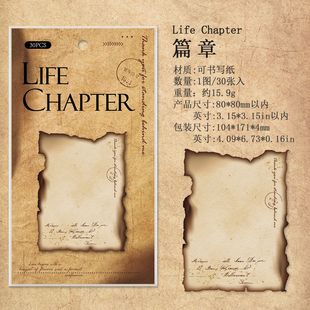Cross-border ancient forest ember v. years series American retro burn edge special-shaped hand account material paper post-it note decoration
