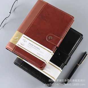 Business Office LeAther Notebook B5A5 LeAther CreAtive Buckle NotepAd Retro Thick Notebook