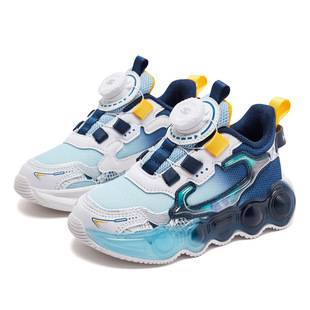 HOBIBEAR children's shoes for boys and girls Autumn new children's rotating button sneakers contrast color running shoes a generation of hair