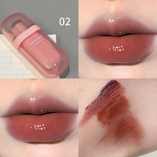 HERORANGE Velvet Thin Lens Surface Lip Glaze Mirror Water Doodle Lips Not Easy to Stick Cup Plain White Lipstick