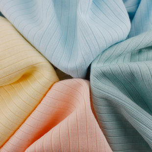 in stock supply bamboo fiber bamboo 210g high elastic knitted 4*1 rib cloth soft waxy breathable underwear fabric