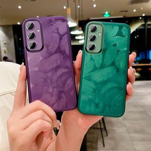 Применимо для Samsung M55 чехол для телефона M54 прозрачное перо M14 объектив все включено M53 противоударная сетка красная защитная оболочка M33