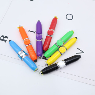 Creative gyro pen multi-function color five-in-one decompression toy pen rotating gyro capacitor ballpoint pen