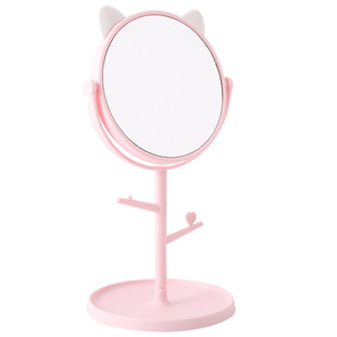 HD rotatable makeup mirror portable desktop cute cat ear Princess Mirror student dormitory dressing mirror wholesale