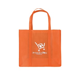 Customized Non-Woven Orange Thickeneded Exhibition Supermarket Shopping Bag Gift Environmentally Friendly Bag with Printable Logo Storage and Portable