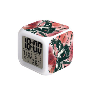 Spider-Man Hulk Venom Marvel Colorful Square Clock Student Creative Alarm Clock