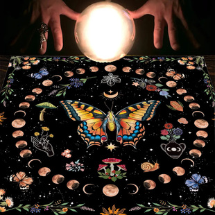 Таро Скатерть Tarot Tablecloth Ткань Таро Лунная Фазия Солнце Жизнь Дерево Баросная Скатерть