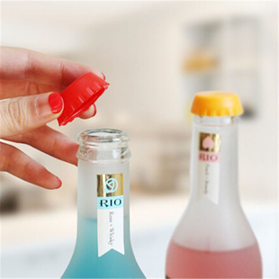 Creative Home Silicone Wine Bottle Cap, Beer Bottle Stopper, Red Wine Bottle Stopper, Fresh-keeping Cap, Sealed, Leak-proof and Running-proof Soda Cap