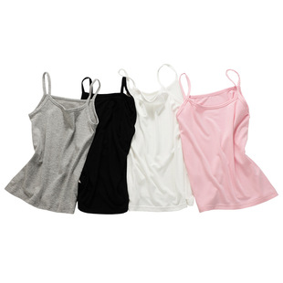 Girls' Camisole Modal Summer Thin Girls' Top Trendy Bottoming Shirt for Children 2-6-11 Years Old Girls