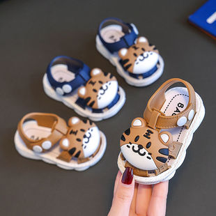 New Children's Toe Sandals Cartoon Boys and Girls Baby Baby 0-3 Years Old Non-slip Soft Bottom Outer Wear Toddler Shoes Wholesale