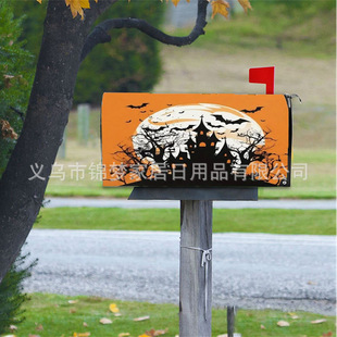 New hot cross-border direct supply Halloween printing mailbox set wholesale festive atmosphere decoration can be JIT generation