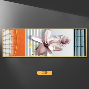 Bedroom bedside decorative painting Crystal porcelain character art abstract sofa background wall hanging painting mural simple horizontal version elegant