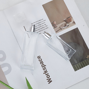 Supply wholesale cosmetics sub-bottled square perfume bottle pressing fine spray empty bottle 30ml50ml small sample sub-bottling