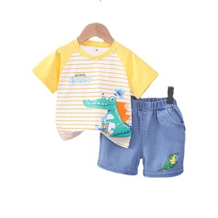 Men's Baby Summer Fashion Handsome Two-piece Baby 2023 New Korean Children's Wear 1 Children's 0-4 Set for Hair
