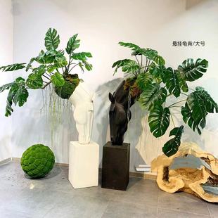 Simulation Turtle Tree Bamboo Tropical Green Plant Sales Office Indoor Balcony Window Large Floor Bonsai Landscape Decoration