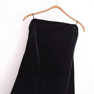 Amazon wholesale 2025 new women's European and American style velvet straight collar tube dress skirt