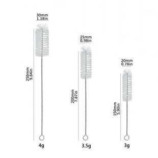 Amazon 304 stainless steel test tube brush spray glass bottle cup cap water purifier sink cleaning brush coarse hair