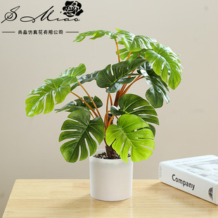 Fake flower high-grade green plant leaf bonsai factory direct supply plant bonsai simulation flower creative decoration simulation potted plant