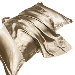 Cross-border wholesale silk pillowcase solid color Ice Silk Silk satin soft anti-wrinkle pillowcase European and American pillowcase leather