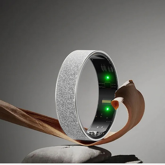 V3 Cross-border Frosted Smart Ring European and American Simple Couple Heart Rate Blood Oxygen Sleep Meter Step Emotion Detector Bracelet