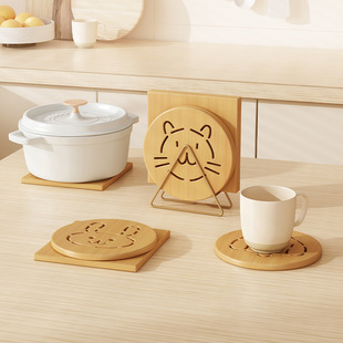 Placemat Heat Insulation Mat Large Creative Coaster Bowl Mat Dish Plate Casserole Plate Mat Thickened High Temperature Anti-Scalding Anti-Slip Mat