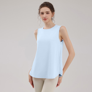 Yoga Top Loose Women's Breathable Quick-drying Sports Vest Summer Fitness Blouse Outer Wear Sports Sleeveless Fitness Wear