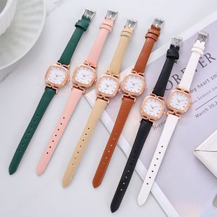 2024 new ladies watch small square watch foreign trade explosions Korean high school students quartz watch cross-border wholesale