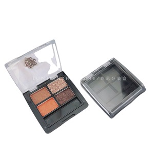 Wholesale TF four-color eye shadow box four-compartment box square blush transparent box 3ce sample color test pressure plate 4 holes empty