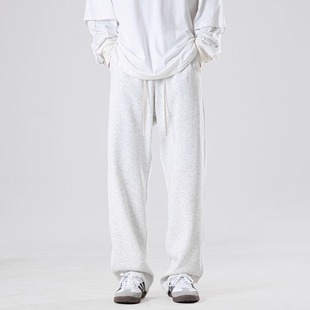 New American-style Heavy fleece-lined Pants Men's Spring and Autumn New Fashion Brand Plagianshuai Scimitar Sports High-end Sense Break