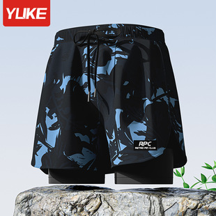 Adult swimming trunks men's boxer five-point swimsuit suit anti-embarrassment new professional beach adult swimming equipment