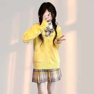 Japanese jk uniform knitted cardigan college style sweet school sweater versatile long sleeve outer coat autumn and winter New