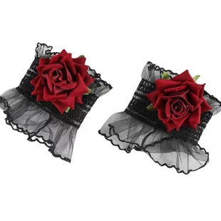 Lace Rose Wrist Sleeve Sleeve Diablo Lolita Lolita Rose Flower Sleeve Holiday Accessories