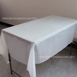 Wholesale supply disposable party tablecloth PE plastic cloth birthday dessert table solid color tablecloth 137*274cm