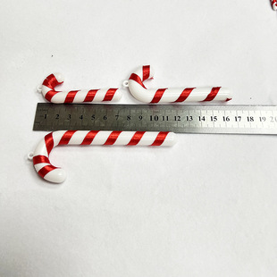 Factory Outlet Christmas Crutch Red and White Walking Stick Plastic Hook Candy Windmill Crutch Christmas Tree Walking Stick Hanging Ornaments