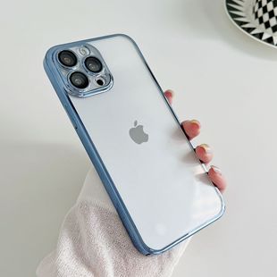 Простая ультратонкая гальваническая применима 15promax Apple 14 чехол для телефона iPhone13 прозрачный 12 анти-падение 11 жесткий корпус