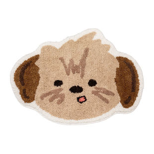 Cute animal plush bedroom bedside girl carpet bathroom absorbent non-slip cashmere floor mat bedside blanket