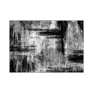 Advanced Italian Carpet Living Room New Style Bedroom Sofa Floor Mat Light Luxury Coffee Table No-Washing Black and White Waterproof Erasable Retro