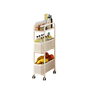 Gap Cart Movable Living Room Bathroom Kitchen Cart Drawer Narrow Cabinet Storage Refrigerator Snack Storage Rack