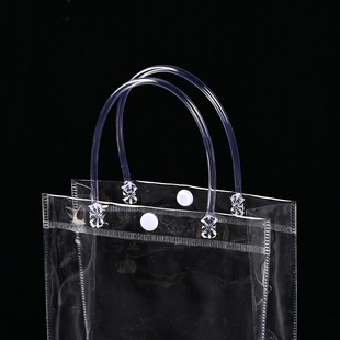 Transparent pvc Hidden Buckle Handbag, Wine and Beverage Packaging Bag, Popular Night Market Stall Plastic Bag, Chinese Valentine's Day Flower Bag