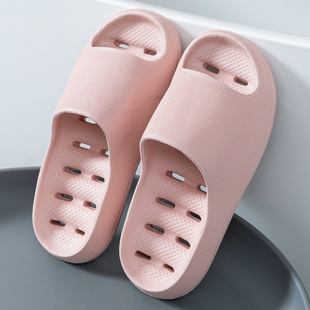 Stomping excrement feeling summer men's leaky slippers wear non-slip deodorant thick bottom bathroom bath lovers soft bottom sandals for women
