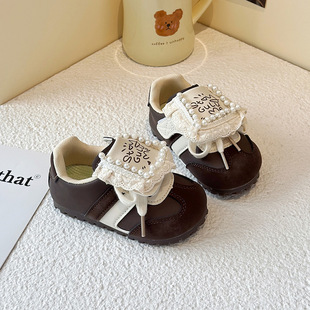 Girls' Flip Puff Shoes 2025 Spring New Children's Korean Style German Training Shoes Women's Princess Style Soft Sole Casual Shoes