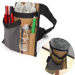 Waist Hanging Kit Adjustable Multi-Pocket Canvas Waist Bag Electrician Tool Bag Storage Bag Garden Trimming Tool Bag