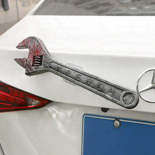 Funny Big Wrench Rear Pendant Car Exterior Doll Ornaments Car Trunk Funny Decoration Car Interior Ornaments