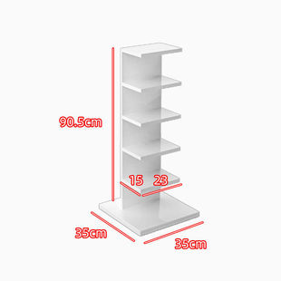 Invisible Bookshelf Storage Rack Floor Small Living Room Dormitory Bedside Storage Rack Nordic Creative Student Book Swiss Silver