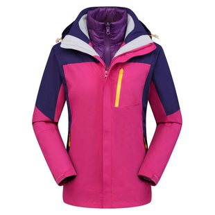 Autumn and winter outdoor jacket women's three-in-one detachable two-piece down liner thickened coat men's South Korea fashion brand