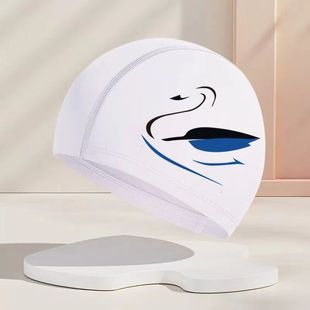 New Swimming Cap Printable Solid Color Adult Black Unisex in stock High Elastic Foreign Trade Cross-border Wholesale Big Children