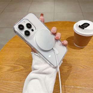 Применимо к Apple 16/15 Прозрачный магнит magsafe чехол для мобильного телефона iPhone14/13
