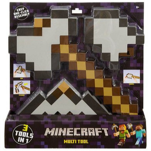 My World Minecraft Game Периферийный игрушечный меч Выбор Два-в-одном Модель оружия Деформированный пластиковый меч